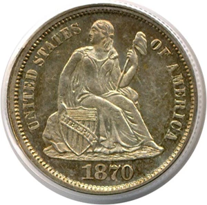 image for: 1870 10c PCGS Proof 62