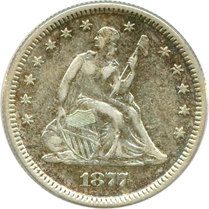 image for: 1877-S 25c ANACS AU50