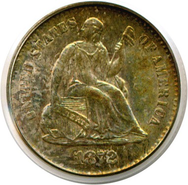 image for: 1872-S H10c Mintmark Below PCGS MS62