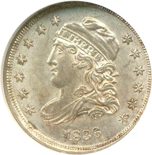 image for: 1836 H10c Large 5C (LM-4 R2) NGC MS62
