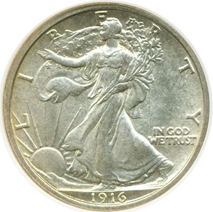 image for: 1916 50c DGS MS62