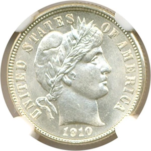 image for: 1910 10c NGC MS65