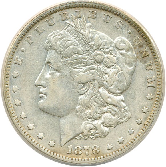 image for: Hot 50 VAM: 1878 7TF $1  VAM 169  Quad Stars ANACS XF40 Details (Cleaned)