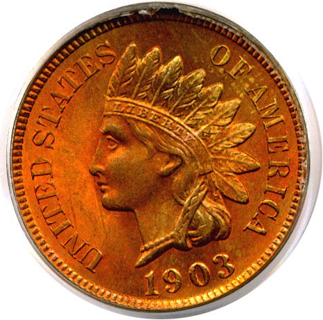 image for: 1903 1c  PCGS MS65 RD
