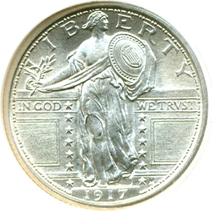 image for: 1917 25c Type 1 DGS MS63 (Lightly Cleaned)