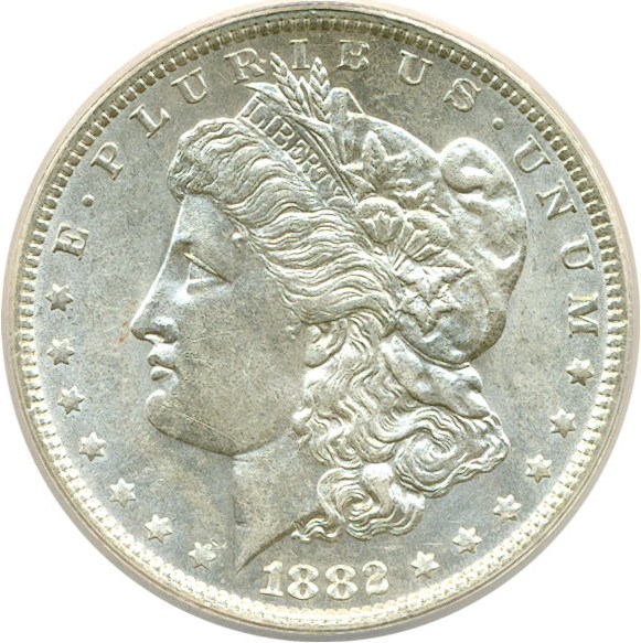 image for: Top 100 VAM: 1882-O $1 VAM 7  O/O ANACS AU55 