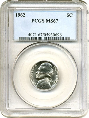 image for: 1962 5c PCGS MS67