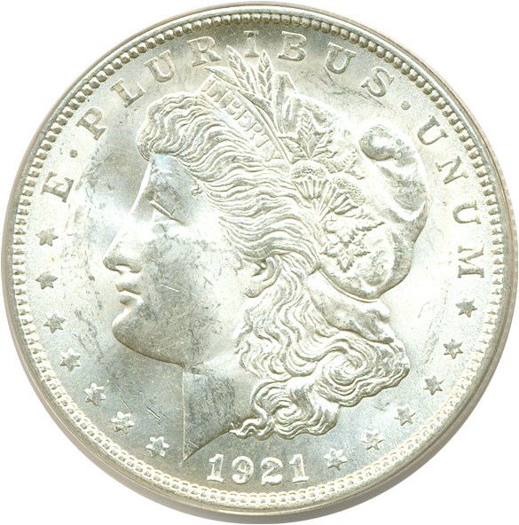 image for: Top 100 VAM: 1921 $1 Morgan VAM 26 ANACS MS63