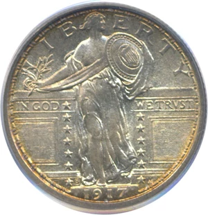 image for: 1917-S 25c Ty.1 PCGS MS65