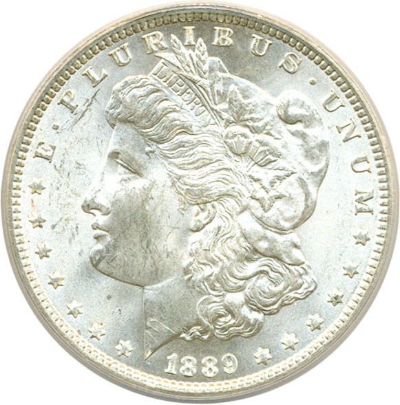 image for: Hot 50 VAM: 1889 $1 VAM 16  Doubled Ear ANACS MS62 