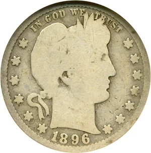image for: 1896-S 25c NGC Good-4