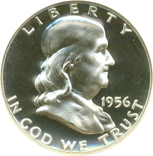 image for: 1956 50c Type 2 NGC Proof 68 Cameo