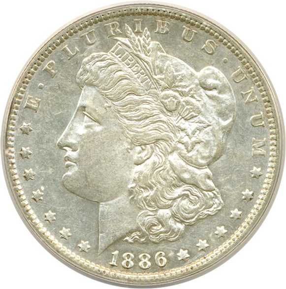 image for: Top 100 VAM: 1886 $1 VAM 17  DDR ANACS AU55