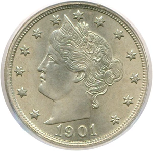 image for: 1901 5c PCGS MS65