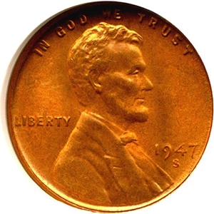 image for: 1947-S/S 1c ANACS MS67 RD (RPM-2)