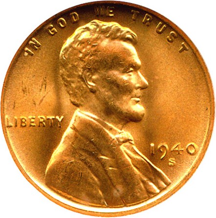 image for: 1940-S 1c  NGC MS66 RD