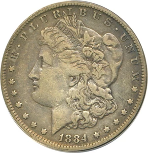 image for: Top 100 VAM: 1884 $1 VAM 3 Large Dot ANACS XF40