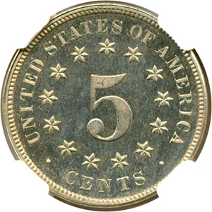 image for: 1879 5c NGC Proof 66 Cameo