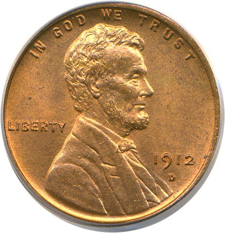 image for: 1912-D 1c  PCGS MS65 RD
