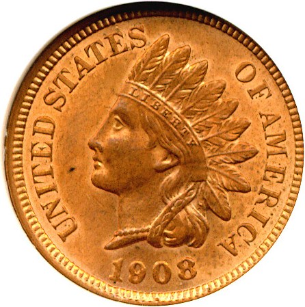 image for: 1908 1c DGS MS63 (Lightly Cleaned)