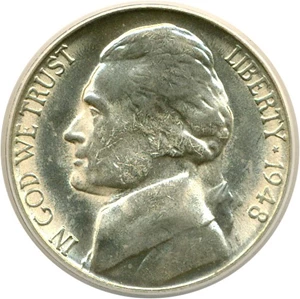 image for: 1948-S 5c ANACS MS66