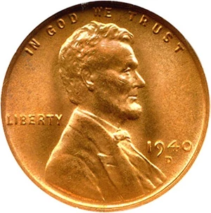 image for: 1940-D 1c NGC MS67 RD