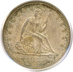 image for: 1855 25c Arrows PCGS MS63