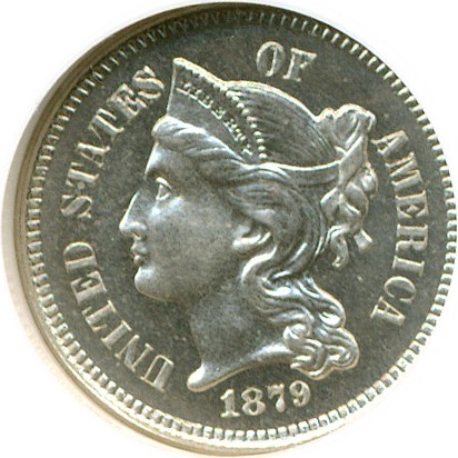 image for: 1879 3cN  NGC Proof 66 Cameo