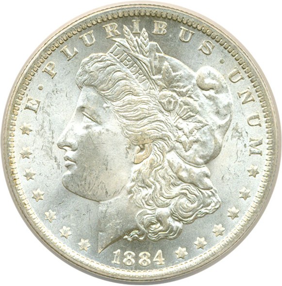 image for: Hot 50 VAM: 1884-O $1 VAM 10  O/O ANACS MS64