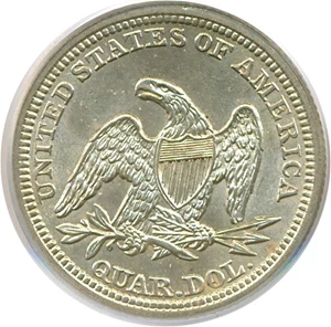 image for: 1860 25c PCGS MS62
