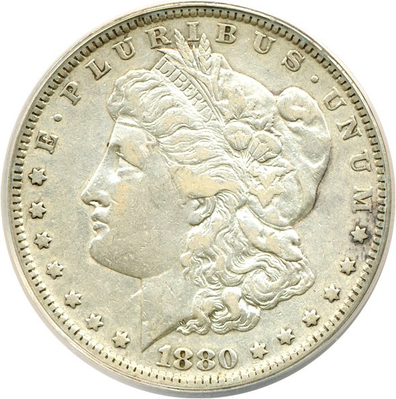 image for: Top 100 VAM: 1880-O $1 VAM 6C  8/7 ANACS XF40 Details (Cleaned)