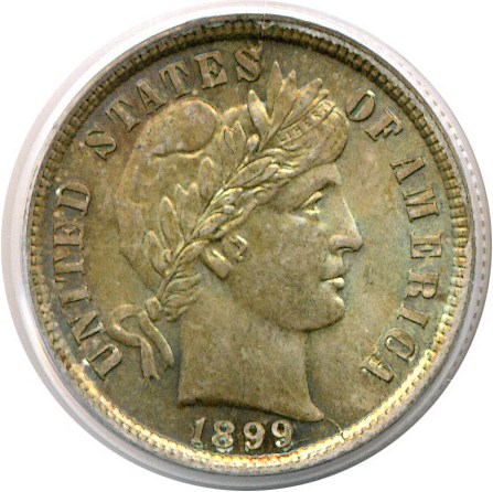 image for: 1899 10c  PCGS MS66