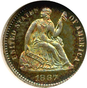 image for: 1867 H10C NGC Proof 65 Cameo *Color*