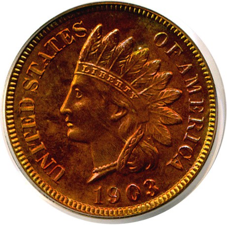 image for: 1903 1c  PCGS/CAC Proof 66 RD *Color*