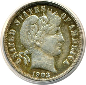 image for: 1903 10c ANACS VF20 Details (RPD-002, Polished)