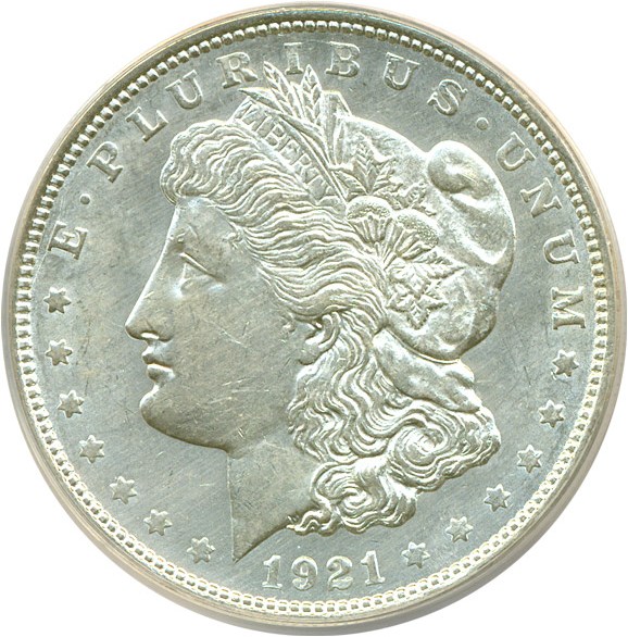 image for: 1921-D $1 VAM 3A  Wing Dot ANACS AU58 Details (Cleaned)