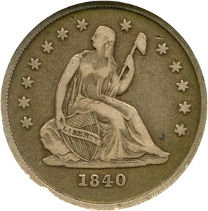 image for: 1840-O 25c No Drapery NGC VF25