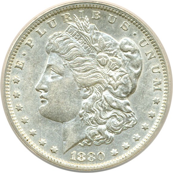 image for: Hot 50 VAM: 1880-O $1 VAM 21  Checkmark ANACS AU50 