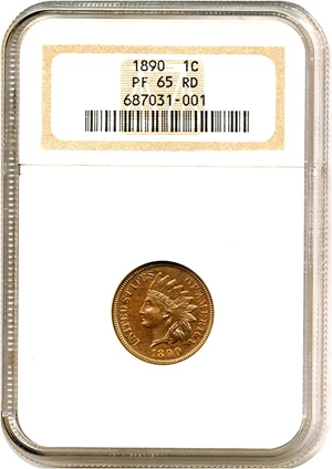 image for: 1890 1c NGC Proof 65 RD