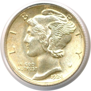 image for: 1924-D 10c PCGS MS64 FB