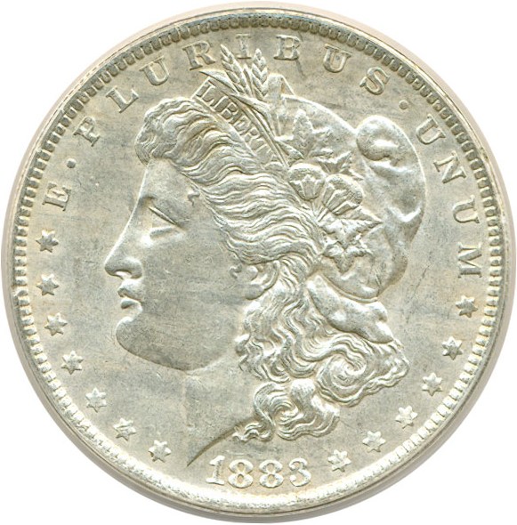 image for: Top 100 VAM: 1883-O $1 VAM 4  O/O ANACS MS60 Details (Cleaned)