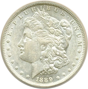 image for: Top 100 VAM: 1889-O $1 VAM 6 Doubled Date ANACS AU50
