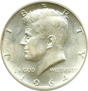 image for: 1964-D 50c ANACS MS62 (DDO-010, Stage D)