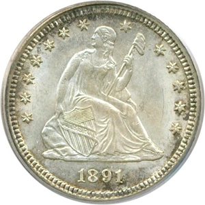 image for: 1891 25c PCGS MS64