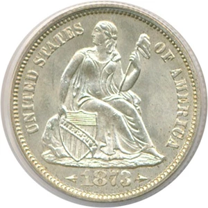 image for: 1873 10c Arrows PCGS MS63