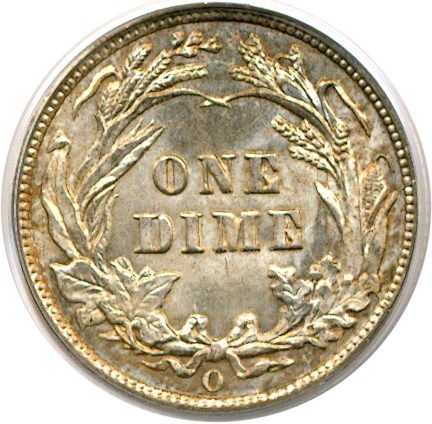 image for: 1909-O 10c  PCGS MS65