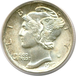 image for: 1919-D 10c PCGS MS64