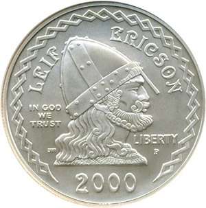 image for: 2000-P $1 Leif Ericson NGC MS70