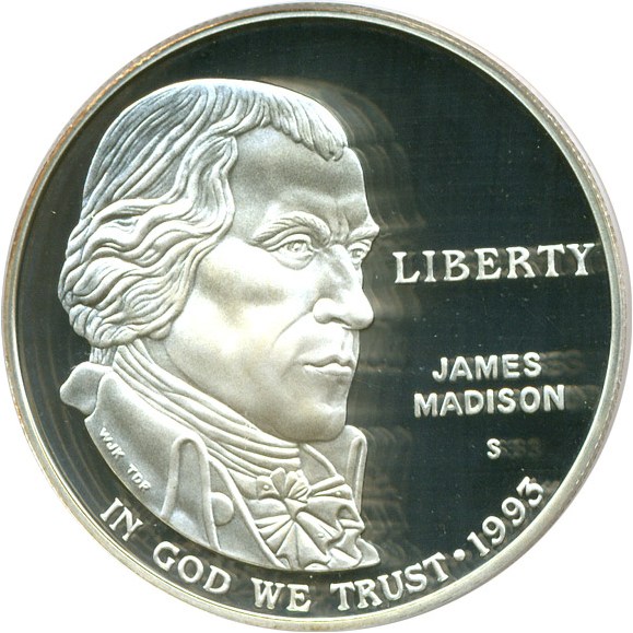 image for: 1993-S $1 Madison PCGS Proof 69 DCameo