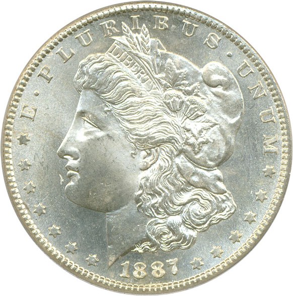 image for: Top 100 VAM: 1887-S $1 VAM 2  S/S PCGS MS65